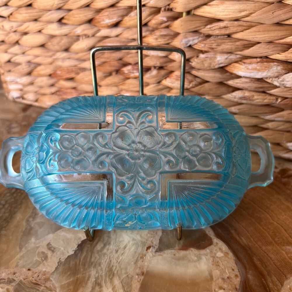 Blue Vintage Handled Dish